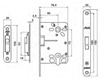 ZAMEK MAGNETYCZNY AR-826 72WC NIKLOWANY MATOWY