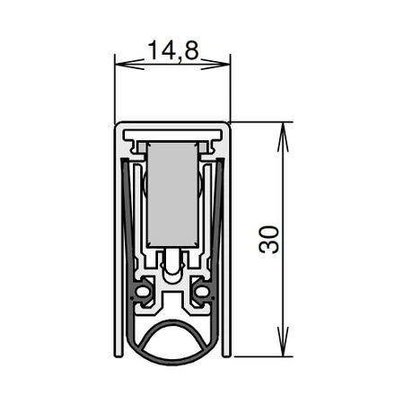 USZCZELKA OPADAJĄCA SCHALL-EX L-15/30 WS 1083mm [>885mm)