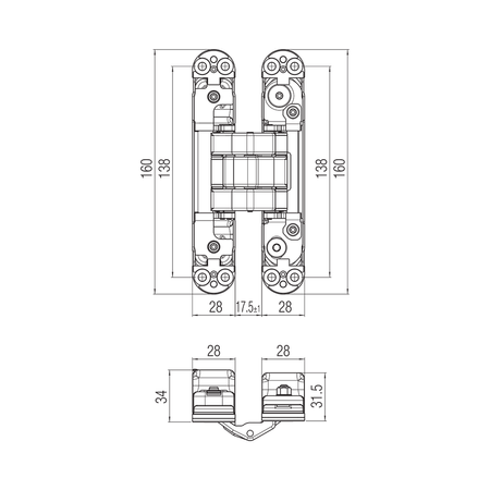 ZAWIAS WPUSZCZANY ATOMIKA KARAKTER K8080 CHROMOWANY MATOWY FULL HD