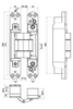 ZAWIAS WPUSZCZANY INVISACTA 310 3-D CHROMOWANY MATOWY