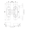 ZAWIAS WPUSZCZANY INVISACTA 300 3-D 60 KG LAKIEROWANY NA CZARNO RAL 9005