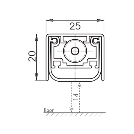 USZCZELKA OPADAJĄCA ACOUSTIC ALU 1130mm (>980mm) 