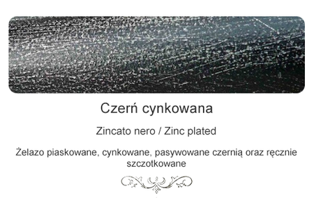 ZAWIAS KĄTOWY 560 CZERŃ CYNKOWANA 130x210 mm